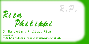 rita philippi business card